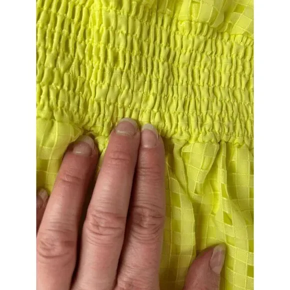 Junior Girl's Bright Yellow Summer Dress, Balloon Sleeves, Mini Dress, XS, NWT - Picture 6 of 8